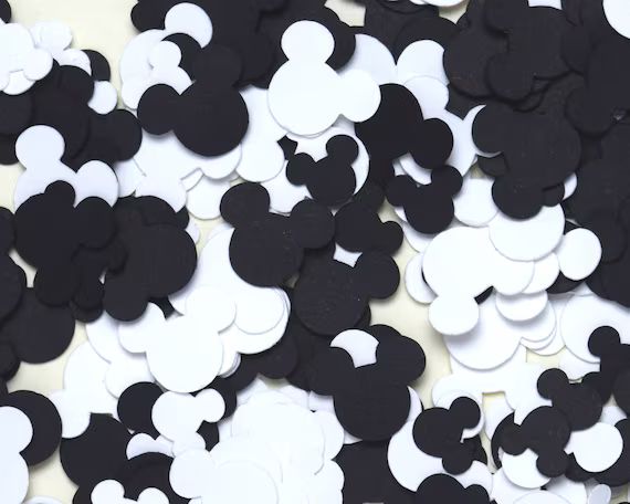 Black and White Mickey Mouse Confetti | Mickey Confetti | Mickey Mouse Party Supplies | Disney Co... | Etsy (US)