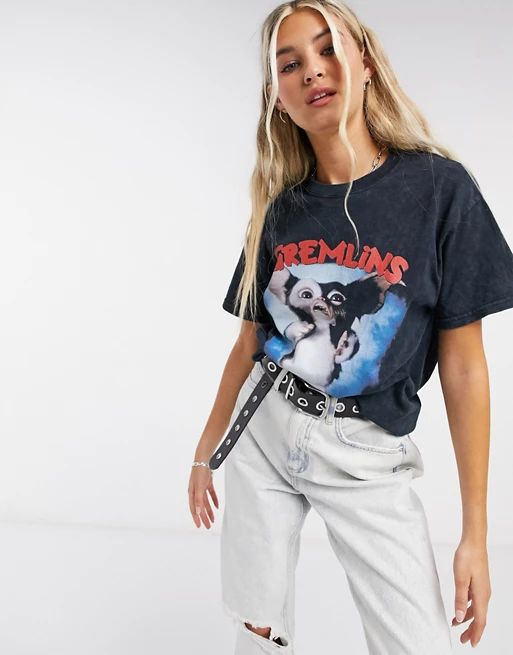 Vintage Supply overdye T-shirt with gremlin graphic | ASOS (Global)