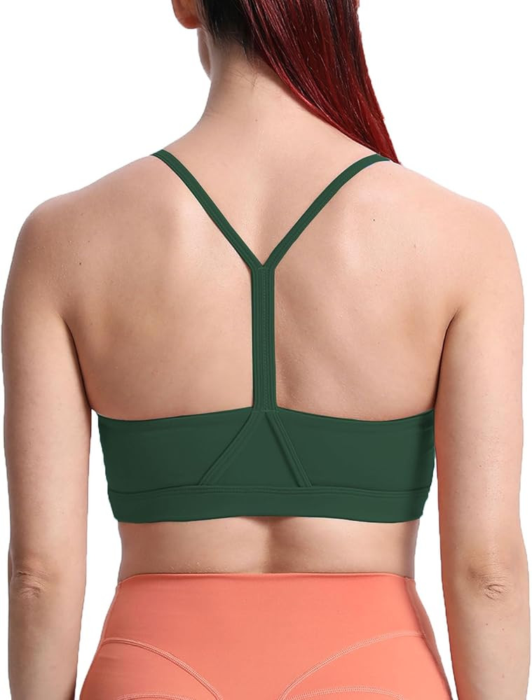 Aoxjox Women's Workout Y Sports Bras Fitness Backless Padded Trainning Active Gym Bra Yoga Crop T... | Amazon (US)