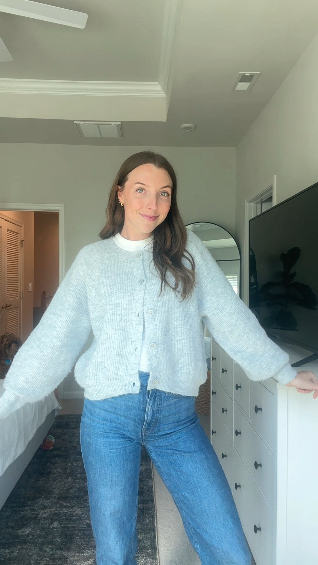 A rainy work ootd 🩵☔️🌈✨🦋 

#LTKWorkwear #LTKFindsUnder50