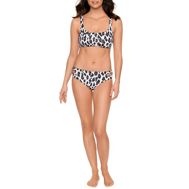 Time and Tru Women’s Roaring Good Time Mid Rise Reversible Bottom Swimsuit - Walmart.com | Walmart (US)