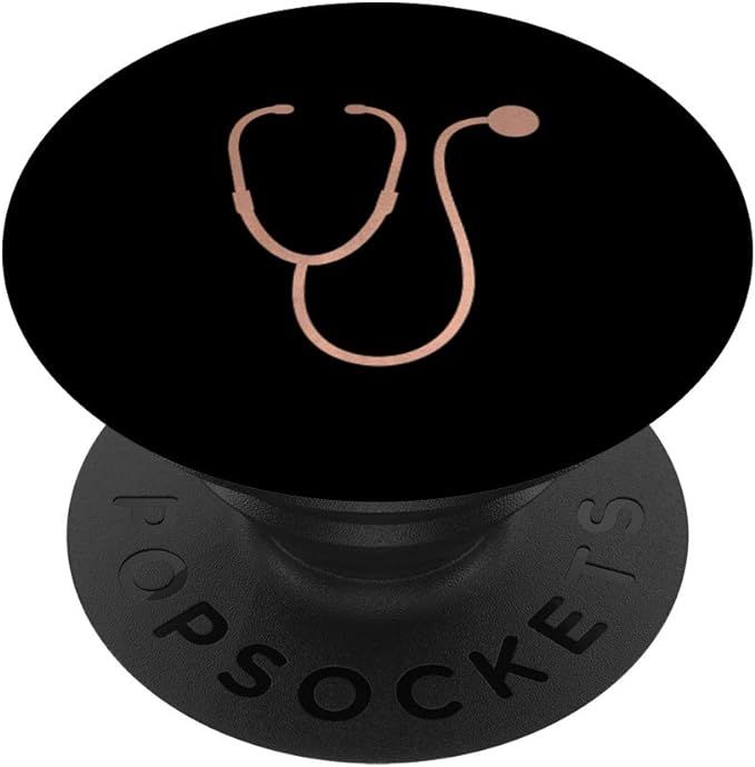Cute Rose Gold Stethoscope - Nursing or Med School Grad Gift PopSockets PopGrip: Swappable Grip f... | Amazon (US)
