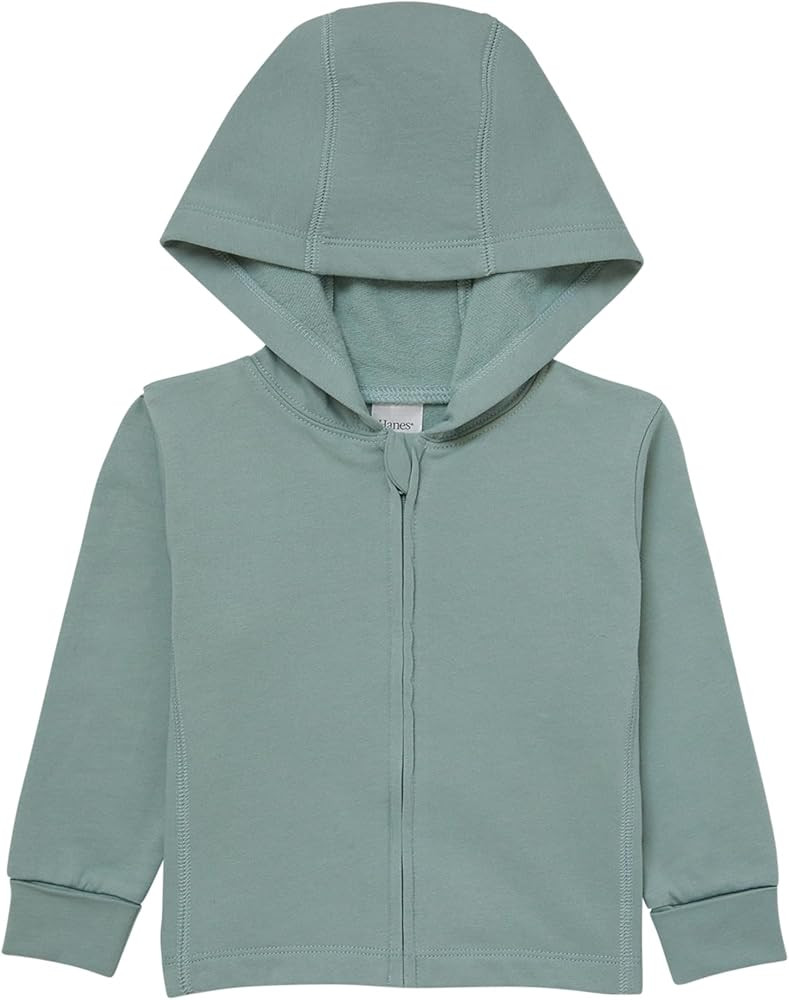 Hanes Baby Pure Comfort Organic Hoodie, French Terry Full-Zip Hooded Sweatshirt, Infant Boys & Gi... | Amazon (US)