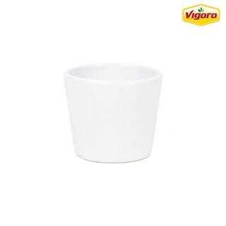 Ivorie Extra Small White Ceramic Indoor Planter (3 in. L x 3 in. W x 2.6 in. H) | The Home Depot
