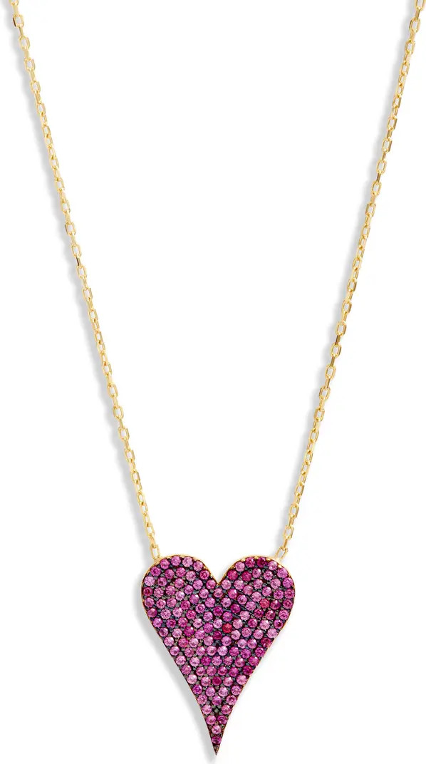 Small Pavé Heart Pendant Necklace | Nordstrom