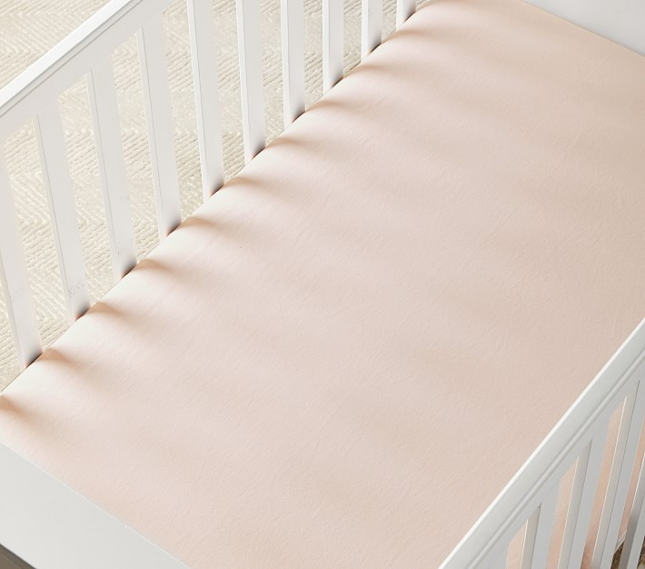 Belgian Flax Linen Crib Fitted Sheet | Pottery Barn Kids