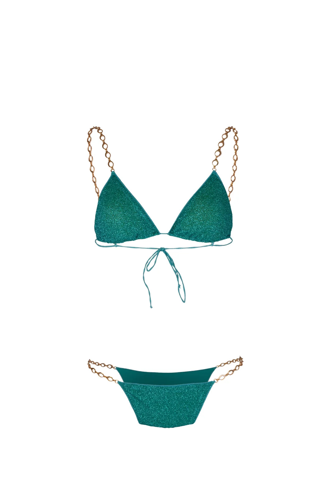 Oséree Glitter Chain-Linked Bikini Set | Cettire Global
