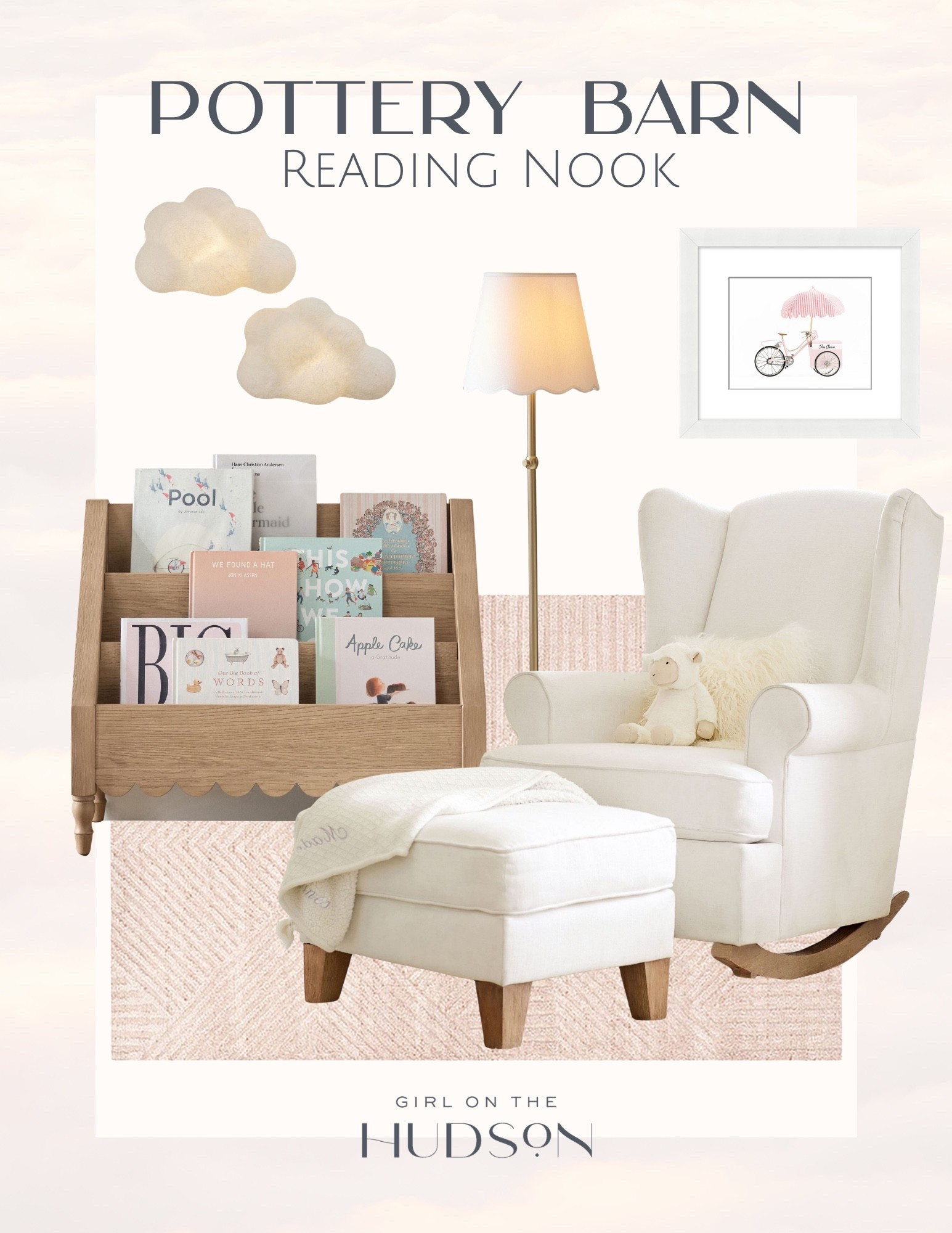 These Pottery Barn Kids pieces are such a beautiful way to create a cozy, functional reading nook without needing a full room makeover. I love how the upholstered rocker and ottoman set the foundation, while the book display, soft lighting, and sweet decor accents layer in that warm, collected feel. Everything works together so effortlessly to create a space that feels calm, inviting, and easy to use every day.

pottery barn kids, pottery barn nursery, pottery barn reading nook, nursery rocker chair, kids reading corner ideas, nursery furniture inspiration, kids book storage display, cozy nursery corner, neutral nursery decor, pottery barn kids furniture, reading nook inspiration girlonthehudson

#LTKBaby #LTKKids #LTKHome