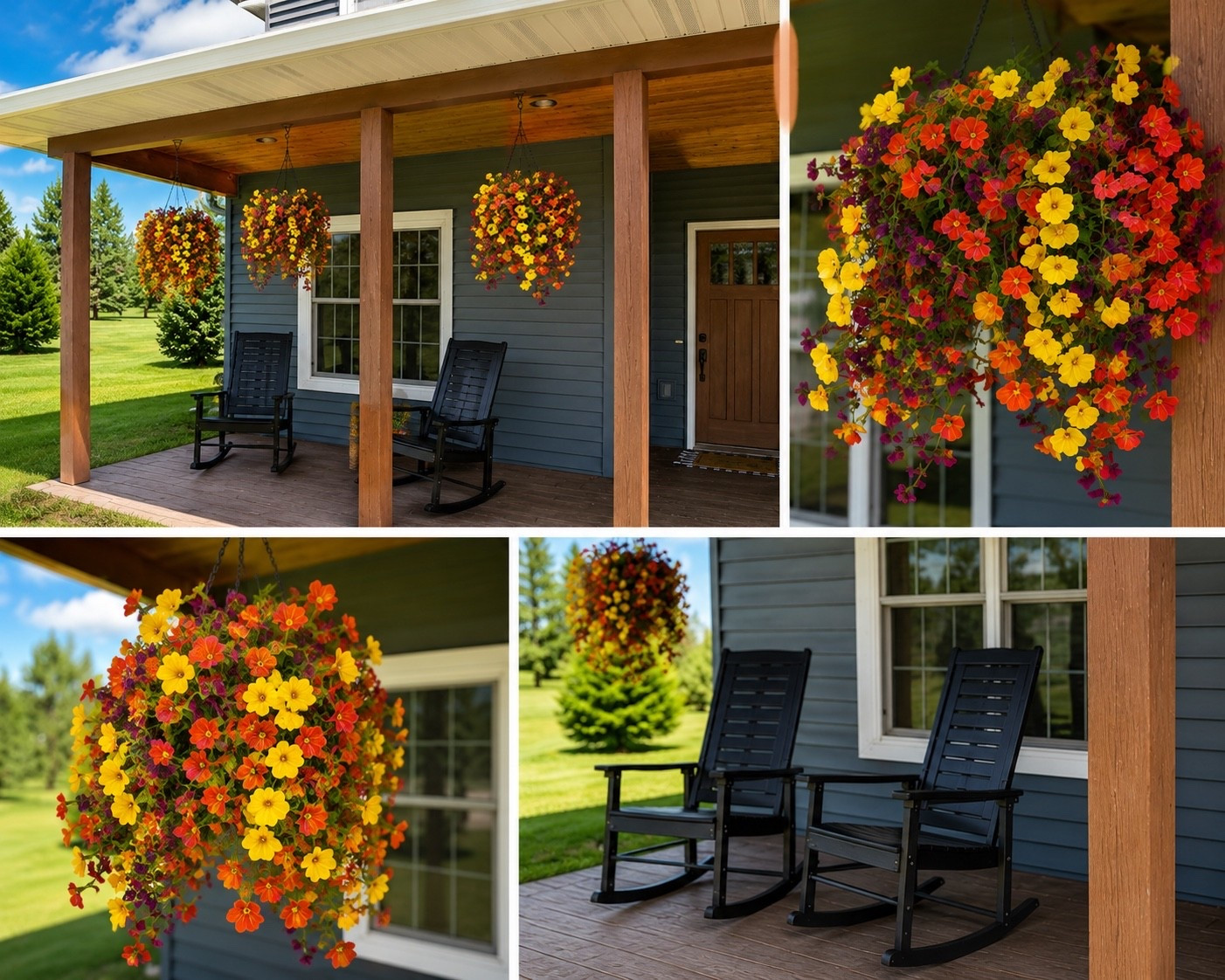 My front porch got a little glow-up 🌼🤎 These hanging flower baskets add SO much color, and the rocking chairs make this the sweetest little spot to sit with my coffee. Linking up all the porch finds here!

#LTKHome #FrontPorch #PorchDecor #OutdoorLiving #HomeFinds