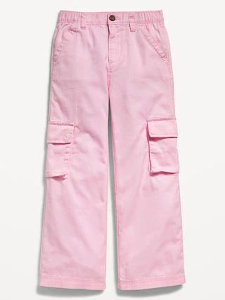 Mid-Rise Wide-Leg Cargo Jeans for Girls | Old Navy (US)