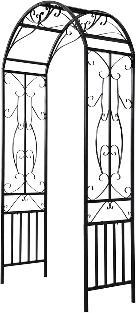 Metal Garden Arch Trellis, Garden Arbor for Climbing Plants, Wedding Arch Arbor for Lawn, Party, ... | Amazon (US)
