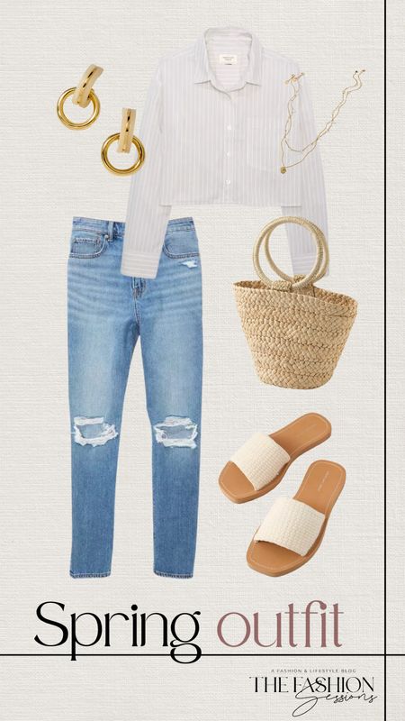 Spring Outfit | Jeans | Neutral Spring Outfit Ideas | Women's Outfit | Fashion Over 40 | Forties I Sandals | Gold | Amazon Fashion | Blouse | Workwear | Accessories | The Fashion Sessions | Tracy

#LTKstyletip #LTKover40 #LTKSeasonal