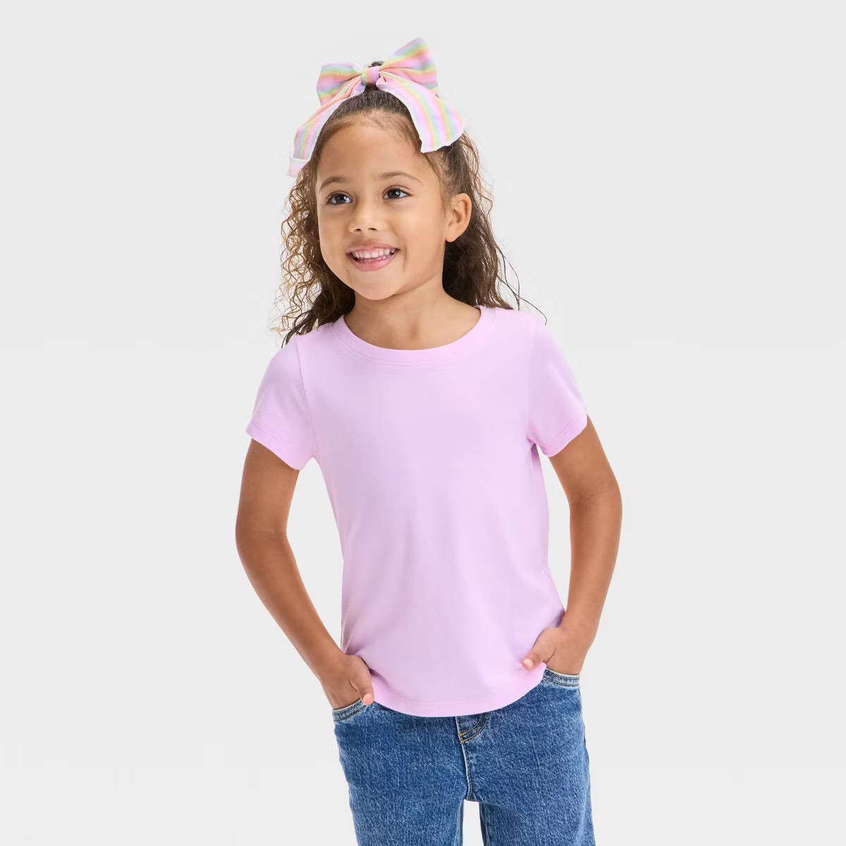 Toddler Girls' Solid Short Sleeve T-Shirt - Cat & Jack™ | Target