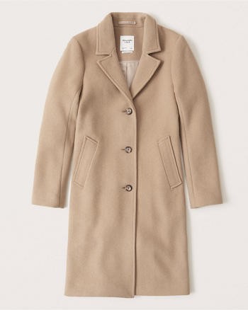 Wool-Blend Dad Coat | Abercrombie & Fitch (US)