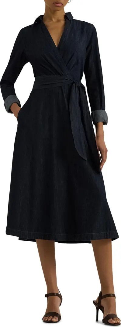 Long Sleeve Denim Midi Shirtdress | Nordstrom