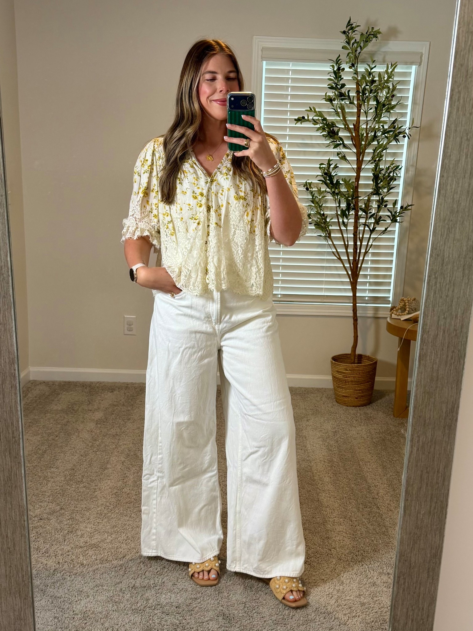 Cute Easter egg hunt outfit!! This shirt is so cute with the flowers and lace! 

#LTKmomlife #LTKMidsize #LTKTall