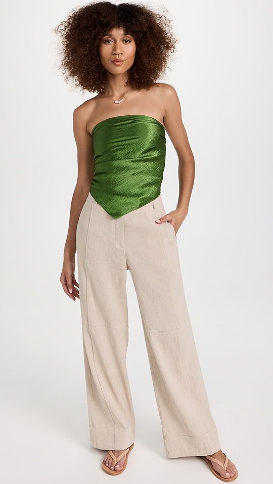 Textured Satin Scarf Top | Shopbop