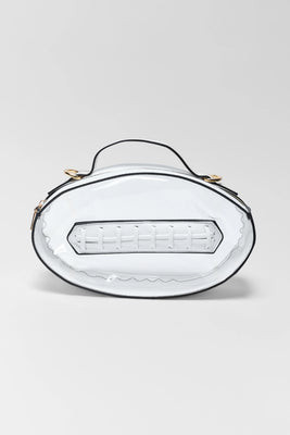 White Football Clear Crossbody Bag | Avara