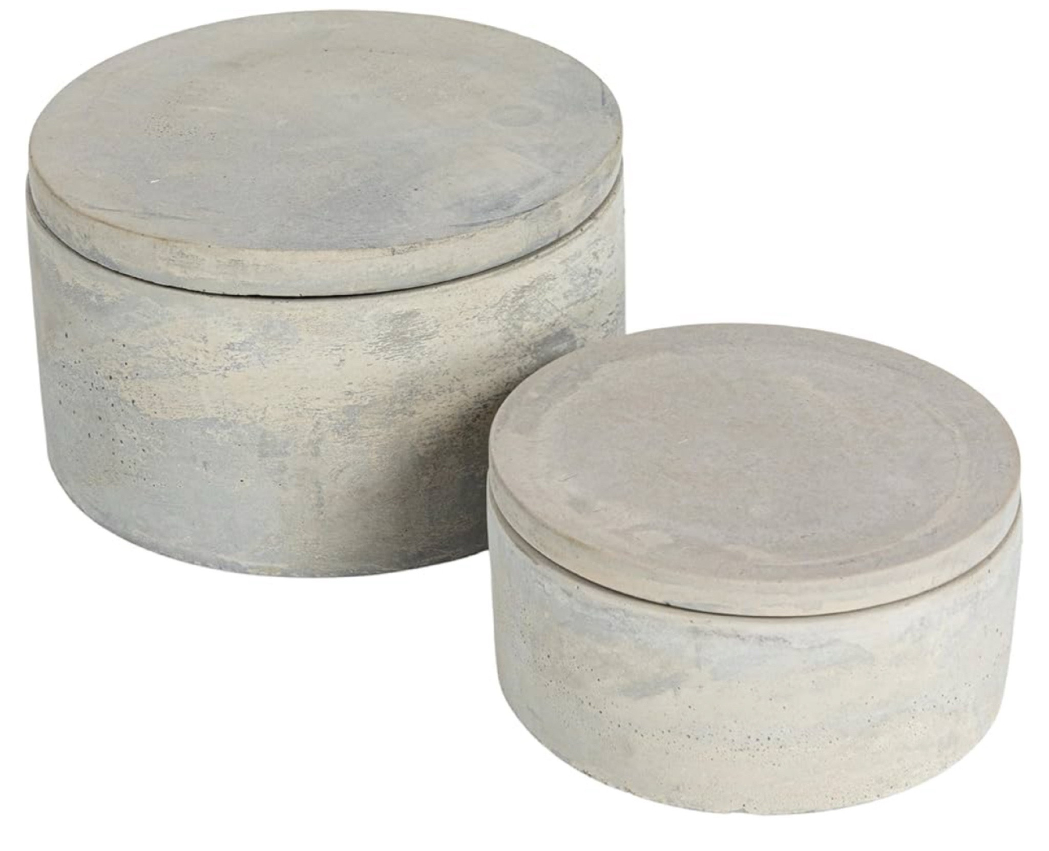 21% off 🎉

Bloomingville A75500081 Set of 2 Grey Round Decorative Cement Lids Boxes

#LTKHome #LTKSaleAlert