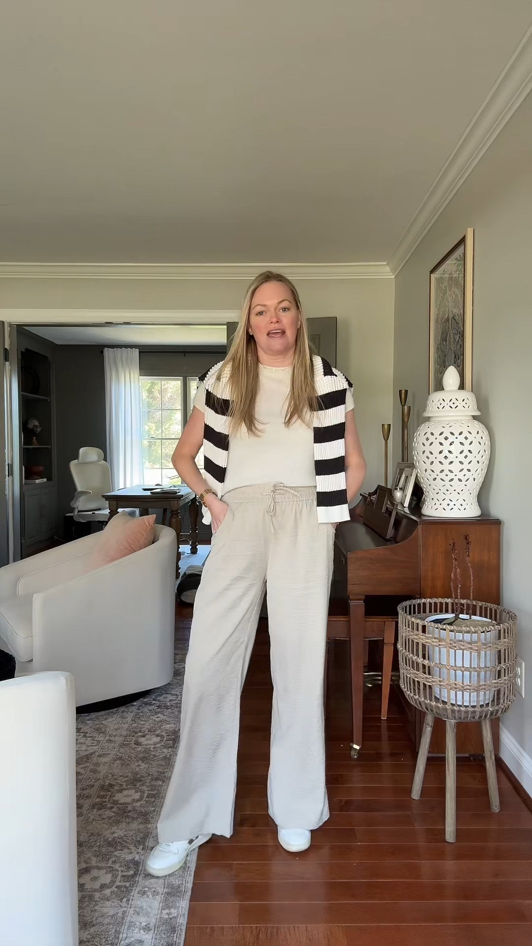 Look put together and polished for air travel - comfy pants and layered soft sweaters for the win!

#LTKSeasonal #LTKTravel #LTKootd