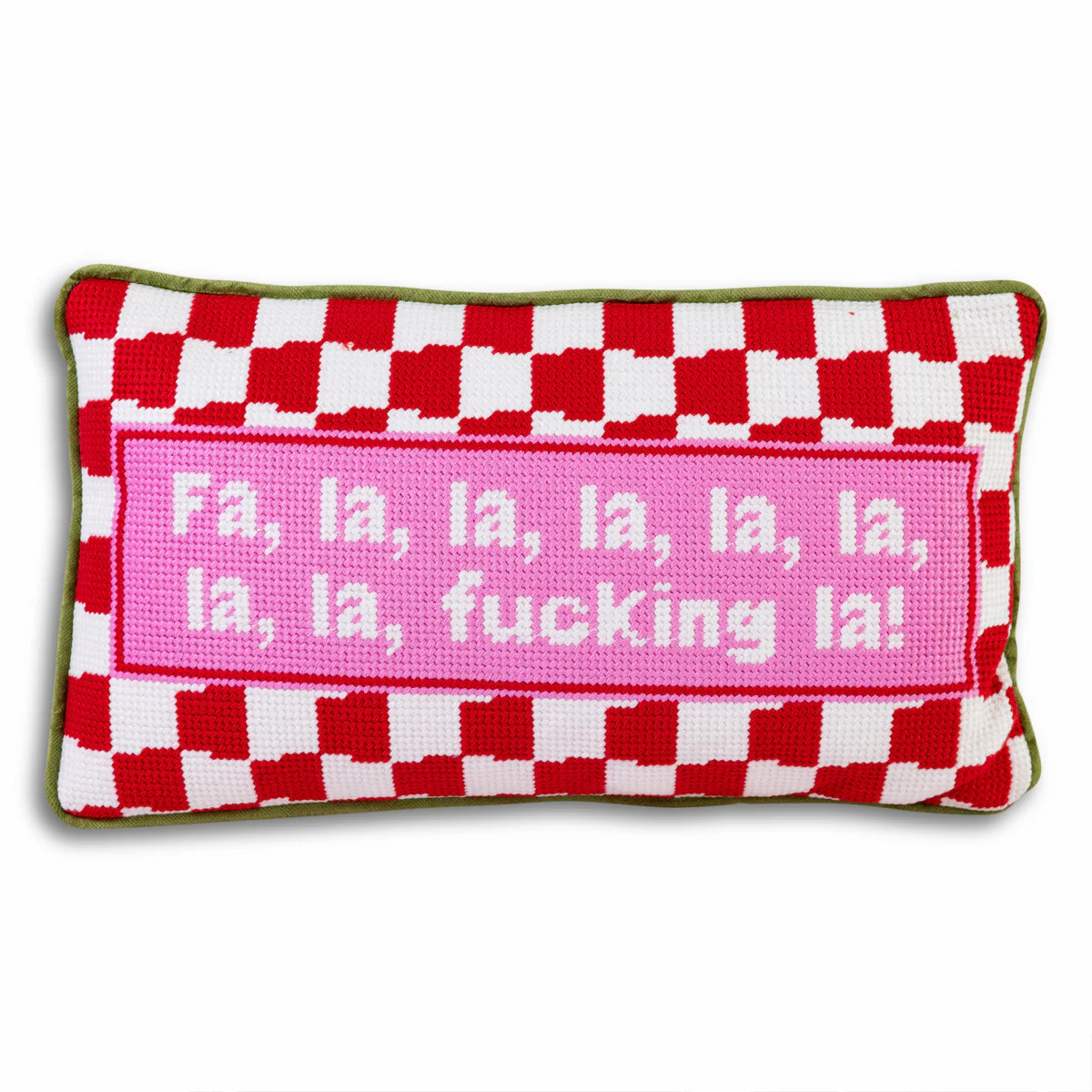 Furbish Studio - Fa La La Needlepoint Pillow | Furbish Studio