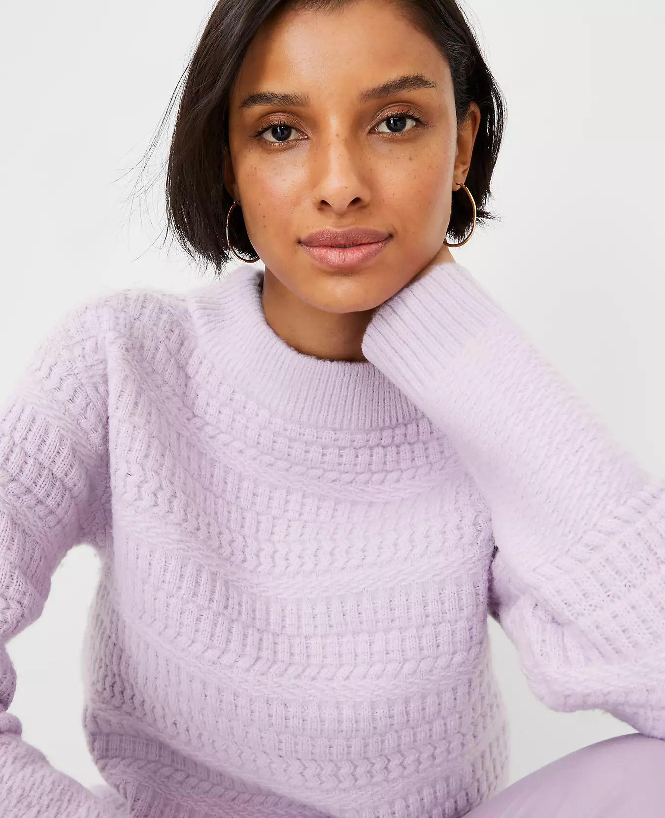 Mixed Stitch Sweater | Ann Taylor (US)