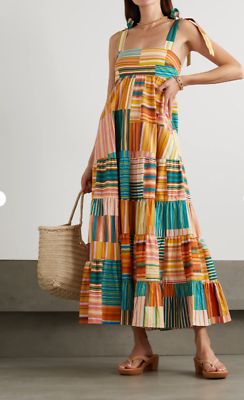 Alemais Size 14 Sloane Tiered Midi Dress Colourful Party  | eBay | eBay US