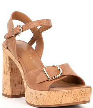 Martha Leather Platform Sandals | Dillard's