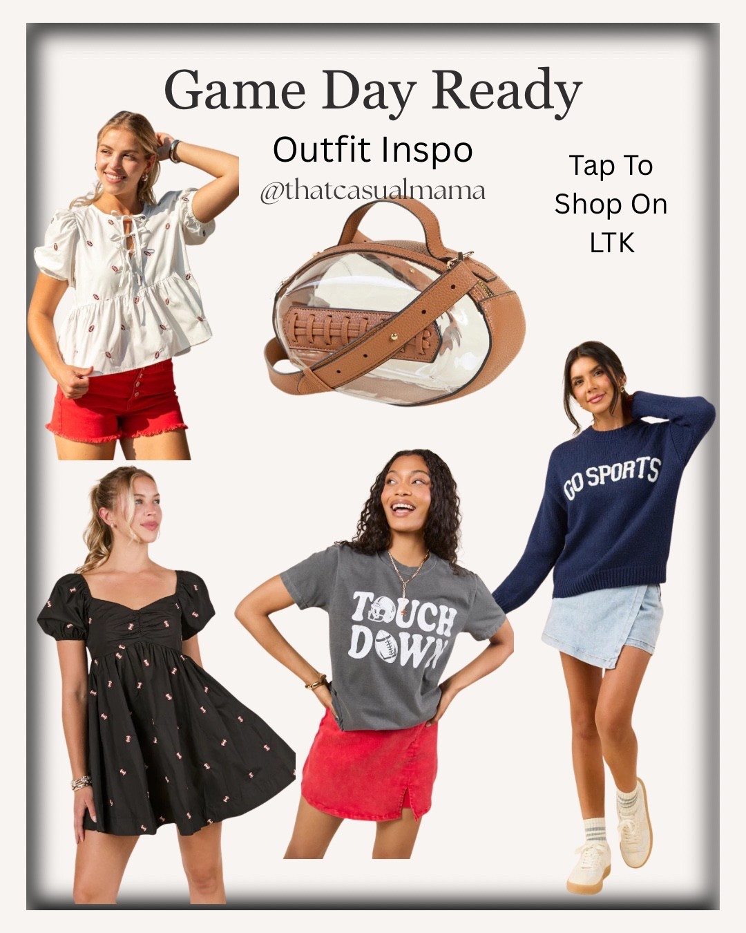 Game day style never looked so good 🏈✨ From chic denim skirts + shorts to cute dresses, trendy tops, fashion sneakers + clear stadium bags—you’ll be tailgate + stadium ready in no time. Cozy, cute, and trending = the perfect fall outfit lineup! 🍂 #GameDayStyle #StadiumOutfit #FallOOTD #LTKStyle #TailgateReady #CasualChic #LTKSeasonal #WeekendFit #TrendyAndComfy #ClearBagReady

#LTKFindsUnder50 #LTKU #LTKSeasonal
