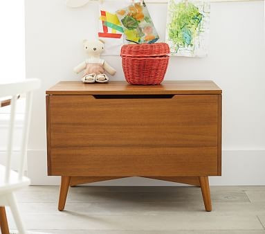 west elm x pbk Mid Century Toy Chest | Pottery Barn Kids