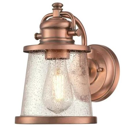 Westinghouse Lighting 6361000 1 Light Wall Fixture with Clear Seeded Glass Washed Copper | Walmart (US)