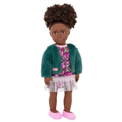 Our Generation Lucia 18" Fashion Doll with Faux-Fur Jacket & Floral Dress | Target