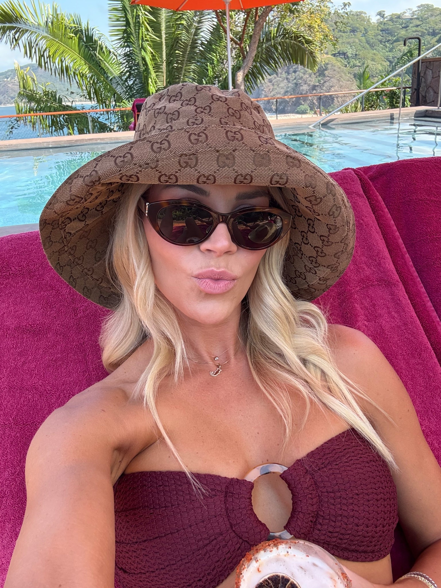 Montce swimsuit size M top, S bottom 
Gucci hat 
YSL sunglasses 


#LTKTravel #LTKootd