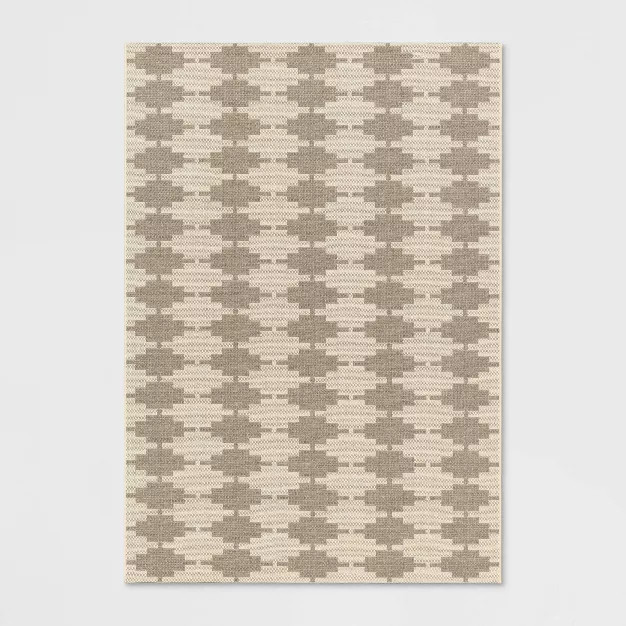 Step Diamonds Outdoor Rug Tan/Ivory - Threshold™ | Target