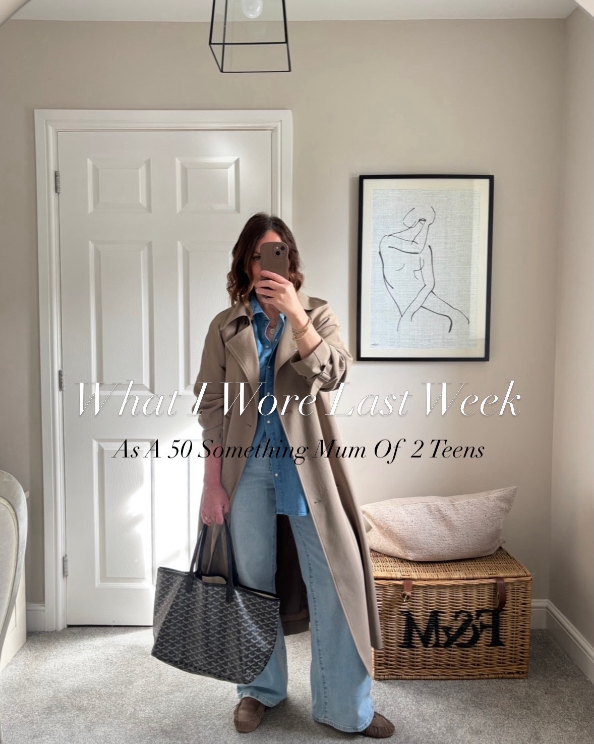 What I wore last week
FOR REF: 5ft 3 normally I size 12 top Size 10/12 on my bottom half
Sizing 
Varley Tops - Medium (size 12) 
Varley bottoms - Small (size 10) 
Oak + Fort Trench - Medium 
WNU Shirt classic - size up 1 size to a 14
Cos Tee - Medium 
CofH Miro - 27 Run generous 
Everlane Jumper (my colour is past season) - Medium 
Sezane Mac shirt / 14
A+F jeans - last years drapey lightweight wide legs 28 30 inseam TTS
Denim Jacket - Medium TTS
Gaspard cardigan- medium 


#LTKstyletip #LTKspring #LTKover50style