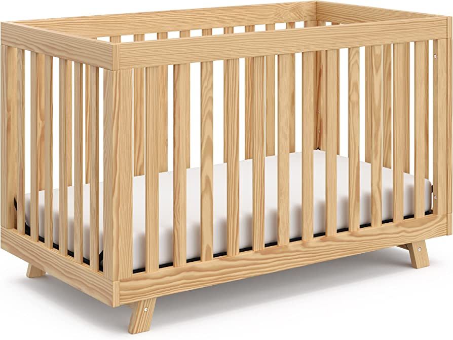 Storkcraft Beckett 3-in-1 Convertible Crib (Natural) – Converts from Baby Crib to Toddler Bed a... | Amazon (US)
