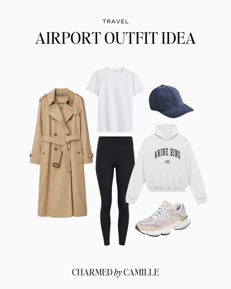 An easy cool girl-esque travel outfit that is practical and comfortable! Travel tip: wear your bulkiest layers while traveling to give you morse space in your suitcase ✈️   

 #LTKootd #LTKTravel