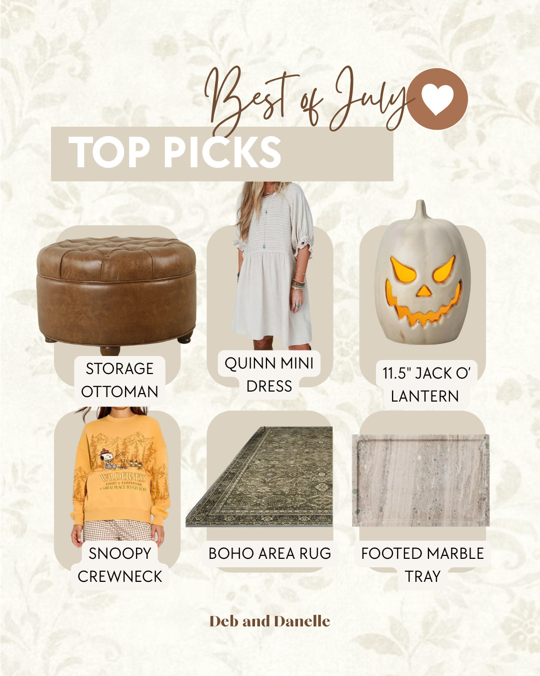 I hope you had a wonderful July! These were our most-loved items of the month, including some items to help you transition into Fall.  

 #LTKSeasonal #LTKHome #LTKMidsize