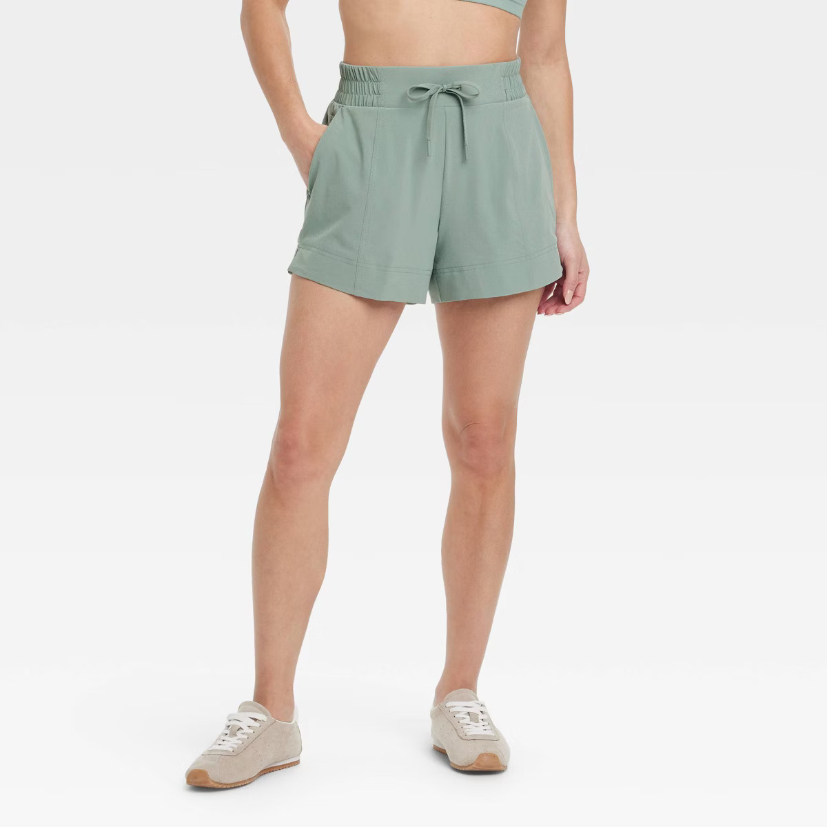 Women's Woven Mid-Rise Shorts 4" - All In Motion™ | Target