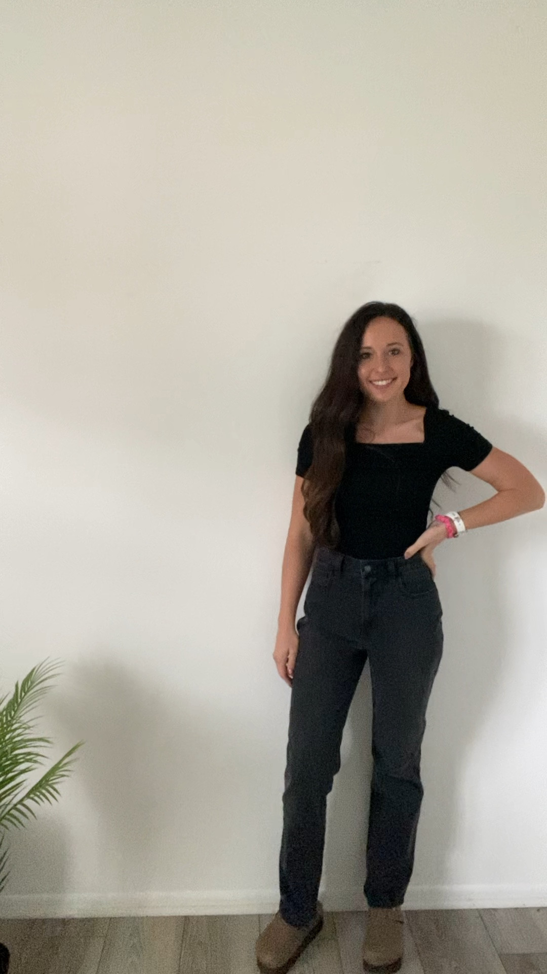 Straight leg jeans and black square neckline top 

#LTKworkwear #LTKstyletip #LTKSpringSale