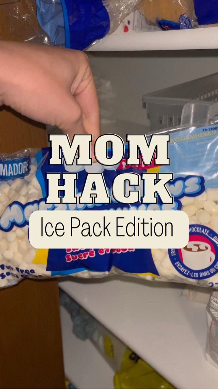 Did you know ⁉️ that you can make an “ice pack” out of mini marshmallows!!?? 🤯 

We’ve been doing this #momhack for years with our kiddos and it seriously never gets old 🙌🏻 

Instead of a stiff ice pack, or the gel ones that my toddler complains are “too cold” 🥶 a mini marshmallow ice pack gets cold enough to help with inflammation but still stays soft so it can form around the affected area. 

Plus it can double as a little snack when they defrost…and sometimes a treat is really the best medicine 😋

Would you try this one? Tell me in the comments 💁🏻‍♀️ and be sure to share with a friend! 🫶 

#momhacks #lifehacks #canadianmoms #toddlermom #marshmallowicepack #motherhoodunhinged #kitchentipsandtricks #firstaid #diy 

Homemade marshmallow ice pack 
Best ice pack for kids
