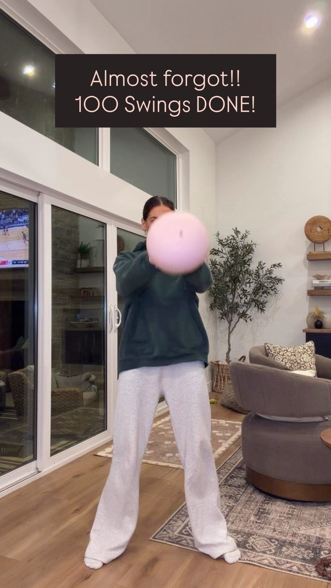 Sweatshirt-large
Sweatpants-small
KB-30lb

#LTKActive #LTKTall