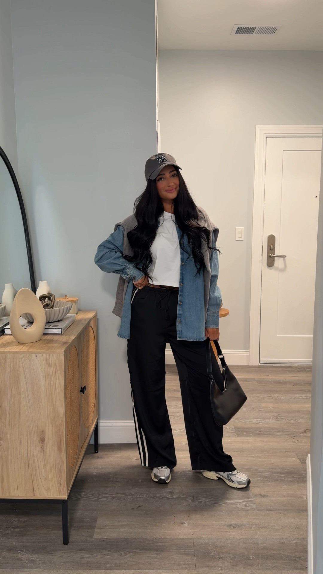 everything on sale !! 
track pants + denim = current fall mood 🍂 #fallfashion #fallstyle #falluniform

#LTKSeasonal #LTKU #LTKootd