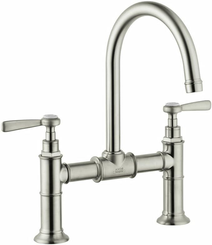 Hansgrohe 16511821 Montreux Widespread Faucet Model Bridge with Lever Handle, Brushed Nickel | Amazon (CA)
