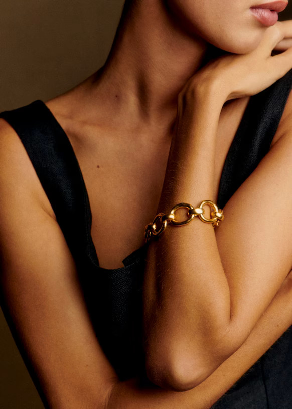 Agathe Bracelet - Gold - Majority recycled brass - Sézane | Sezane - UK