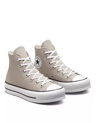 Converse Chuck Taylor All Star Lift Hi sneakers in sand | ASOS (Global)