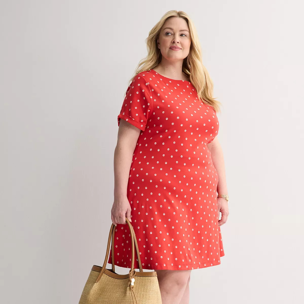 Plus Size Croft & Barrow® Buttoned Shoulder Dress, Women's, Size: 2XL, Black Easy Paisley | Kohl's