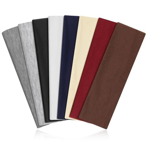 AWUMBUK 8 Pcs Headbands for Women's Hair, Fashion Hair Bands for Women Men Soft Ladies Headband Elastic Head Bands Yoga Gym Hair Accessories Multicoloured | Amazon (UK)