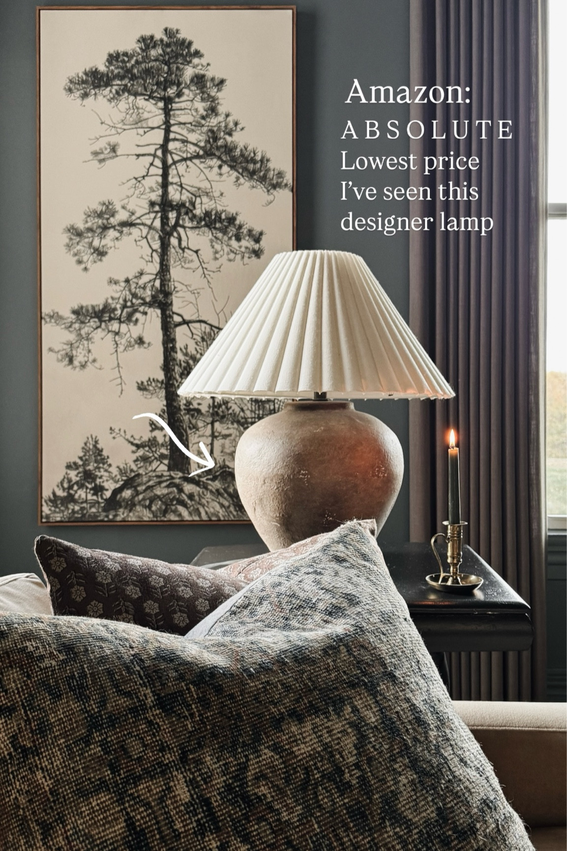 This designer lamp is the lowest I’ve ever seen it on Amazon right now, lots of designers use this lamp. It’s a great neutral. It’s the perfect mid to large size. I did swap out the lampshade. This one is from Amazon, but no longer available it does come with a pleated shade. That’s also very pretty as well 

#LTKStyleTip #LTKHome #LTKSaleAlert