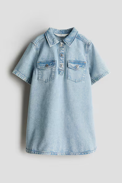 H & M - Denim Shirt Dress - Blue | H&M (US + CA)